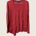 Anthropologie Tops | Left Of Center Red Asymmetrical Hemline Top Size Medium | Color: Red | Size: M