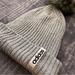 Adidas Accessories | Adidas Ribbed Faux Fur Pompom Beanie Knit Hat One Size Os Gray | Color: Black/Gray | Size: Os