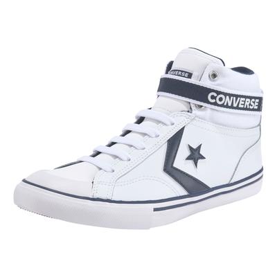 Sneaker CONVERSE "PRO BLAZE STRAP 1V EASY-ON VARSITY" Gr. 39, weiß (weiß, blau) Kinder Schuhe Bekleidung