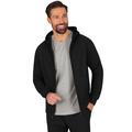 Sweatjacke TRIGEMA "TRIGEMA Kapuzenjacke mit praktischen Taschen" Gr. XXXL, schwarz Herren Sweatjacken