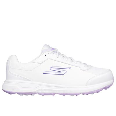 Skechers Women's Relaxed Fit: GO GOLF Prime Shoes | Size 11.0 | White/Lavender | Synthetic/Textile