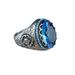 xinqinghao large saphire ring round blue gemstone ring vintage ring diamond ring gift ring peacock shape peacock ring diamond ring big diamond ring a