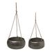 Transpac Metal 11.75 Silver Spring Hanging Planters Set of 2