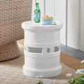 Serenity Outdoor Side Table - White - Grandin Road