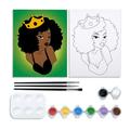 VOCHIC Canvas Painting Kit Pre Drawn Canvas for Painting for Adults Party Party Kits Paint and Sip Party Supplies 8x10 Canvas to Paint Queen 8 Acrylic Colors 3 Brush 1 Pallet Paint Art Set