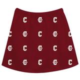 Girls Youth Maroon Charleston Cougars All Over Print Skirt