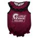 Girls Infant Maroon Arkansas Little Rock Trojans Sleeveless Swirls Ruffle Bodysuit