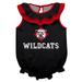 Girls Infant Black Davidson Wildcats Sleeveless Ruffle Bodysuit