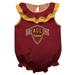 Girls Infant Crimson Flagler Saints Sleeveless Ruffle Bodysuit