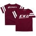 Youth Maroon Eastern Kentucky Colonels Team Logo Stripes T-Shirt