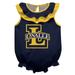 Girls Infant Blue La Salle Explorers Sleeveless Ruffle Bodysuit