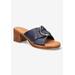 Extra Wide Width Women's Chi-Italy Sandals by Bella Vita in Navy Leather (Size 10 WW)