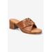 Extra Wide Width Women's Chi-Italy Sandals by Bella Vita in Whiskey Leather (Size 8 1/2 WW)
