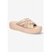 Extra Wide Width Women's Ned-Italy Sandals by Bella Vita in Nude Leather (Size 11 WW)