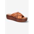 Extra Wide Width Women's Ned-Italy Sandals by Bella Vita in Whiskey Leather (Size 7 WW)