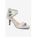 Wide Width Women's Everly Sandals by Bella Vita in Silver Glitter (Size 10 W)