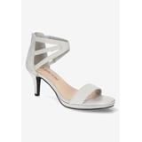 Wide Width Women's Everly Sandals by Bella Vita in Silver Glitter (Size 11 W)