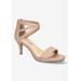 Wide Width Women's Everly Sandals by Bella Vita in Nude Leather (Size 9 W)