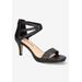 Extra Wide Width Women's Everly Sandals by Bella Vita in Black Leather (Size 8 1/2 WW)