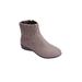 Plus Size Women's The Zenni Bootie by Comfortview in Grey (Size 12 WW)