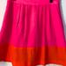 J. Crew Skirts | #67. Sz 2- J. Crew Color Block Skirt, Pink/Orange | Color: Orange/Pink | Size: 2