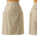 Anthropologie Skirts | Anthropologie Cartonnier Casetta Champagne Linen Skirt Sz 8 *K | Color: Gold/Tan | Size: 8