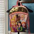 Disney Accessories | Disney Princess Backpack, Aurora, Tiana, Cinderella, Rapuzel, Milan, Meridia | Color: Gold/Pink | Size: Osg