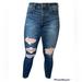 American Eagle Outfitters Jeans | American Eagle Ne(X)T Level Stretch Skinny Distressed Denim Jegging | Color: Blue | Size: 8