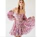 Free People Dresses | Free People Rococo Sand Mimi Pink Off Shoulder Mini Dress Sz Xs | Color: Pink | Size: Xs