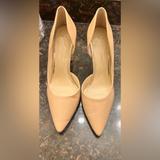 Jessica Simpson Shoes | Jessica Simpson Claudette D'orsay Nude Pointed Stiletto High Heels Pumps | Color: Cream/Tan | Size: 10