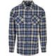 Langarmhemd URBAN CLASSICS "Herren Checked Roots Shirt" Gr. S, US-Größen, blau (darkblue, weiß) Herren Hemden Langarm