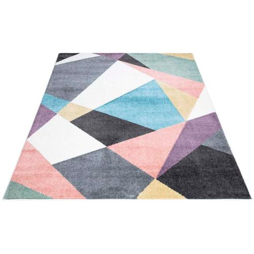 "Teppich CARPET CITY ""YOUNG915"" Teppiche Gr. B/L: 190 cm x 280 cm, 11 mm, 1 St., bunt Bunter Kinderteppich mit Geo-Muster"