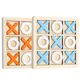 Jouet en bois pour l’éducation précoce des enfants jeu d’échecs tic-tac-toe en bois puzzle OX à