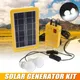 Kit d'éclairage de secours à panneau solaire générateur solaire 4 têtes câble de chargeur USB 2