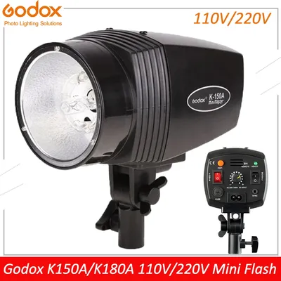 GODOX-Mini flash de studio portable éclairage de galerie de photos 110V 220V 180WS K180A