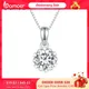 Bamoer-Collier Pendentif Moissanite 1 Carat D Document Argent Sterling 925 group Diamant de