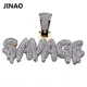 JINAO – collier avec pendentif glacé pour hommes couleur or plaqué Micro pavé AAA Zircon cubique