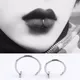 Anneaux à lèvres Punk en acier titane 8/10mm Clip sur faux Labret Piercing pour oreille et nez