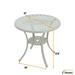 Clihome Patio Cast Aluminum Dining Table with Umbrella Hole