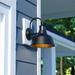 Cody Dark Bronze Motion Sensor Dusk to Dawn Outdoor Wall Light Farmhouse Metal Shade - 9.25-in. W x 11.25-in. H x 10.5-in. D