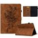 Smart Tablet Case for Kindle Fire HD8/HD8 Plus 12th 10th Gen 2022/2020 Book Style Flip Folio Cover Flower Pattern Luxury PU Leather Kickstand Magnetic Clasp Auto Sleep/Wake Shockproof Case Brown