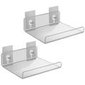 2 Pcs Acrylic Floating Wall Shelves Wall Mount Display Shelf Storage Shelf for Home DÃ©cor Bedroom Bookshelf Speaker Figures Display Wall Holder