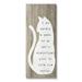 Stupell Industries Humorous Cat Quote Grainy Pattern Sitting Silhouette Graphic Art Gallery Wrapped Canvas Print Wall Art Design by Daphne Polselli