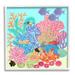 Stupell Industries Bold Coral Reef Underwater Patterned Fish Shapes Graphic Art White Framed Art Print Wall Art Design by unknown