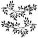 MTFun 2 Pieces Metal Tree Leaf Wall Decor Vine Olive Branch Leaf Wall Art Artistic Wall Hanging Sign Decorative Wall for Living Room Bedroom Wall Decoration