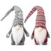 2pcs Christmas Gnome 19 Inches Large Swedish Tomte Handmade Gnome Plush Home Christmas Elf Decorations Thanks Giving Day Gifts Winter Table Ornament Santa Toy Holiday