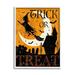 Stupell Industries Trick Or Treat Halloween Witch Graphic Art White Framed Art Print Wall Art Design by Veronique Charron