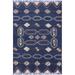 Casavani Flat Weave Geometric Outdoor Yoga Rug Blue 9x9 feet