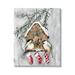 Stupell Industries Holiday Stockings Birdhouse Perched Graphic Art Gallery Wrapped Canvas Print Wall Art Design by Stella Chang