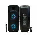 MR DJ Dual 15 3Way 5000W DJ Active Speaker Powered PA Party BT USB Speaker MIC